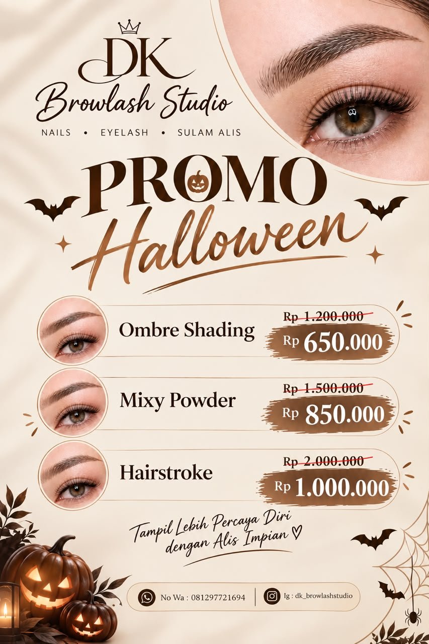Flyer promo Oktober Sulam Alis DK Browlash