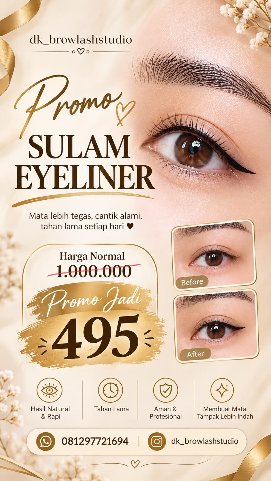 Flyer promo Oktober Sulam Eyeliner DK Browlash